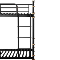 Bellemave® Twin Size Heavy Duty Metal Bunk Bed, Detachable Triple Bunk Bed, Can Be Divided Into 3 Twin Size Beds