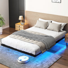 Bellemave® Modern Metal Floating Bed with LED Light