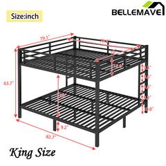 Bellemave® Large Size Metal Bunk Bed