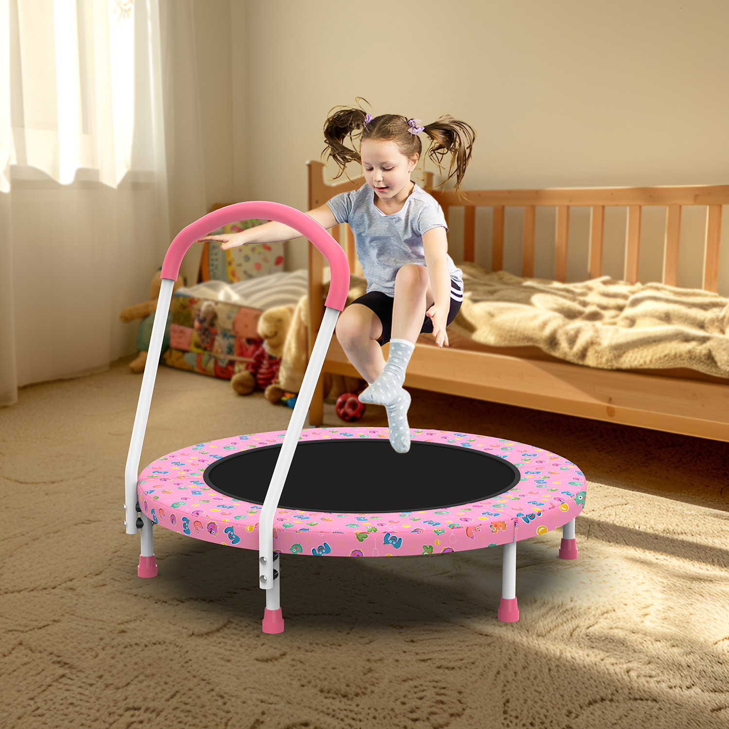 Bellemave® 36inch Mini Trampoline for Kids Ages 1-6 Indoor Outdoor Trampoline with Handle Bellemave®