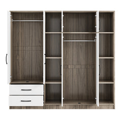 Bellemave® 6-Door Wardrobe with Shelves and Drawers