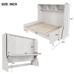 Bellemave® Full Size Murphy Bed with Desk