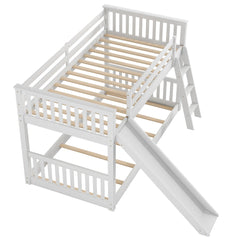 Bellemave® Bunk Bed with Convertible Slide and Ladder