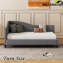 Bellemave® L-Shaped Linen Daybed,with Solid Wood Legs