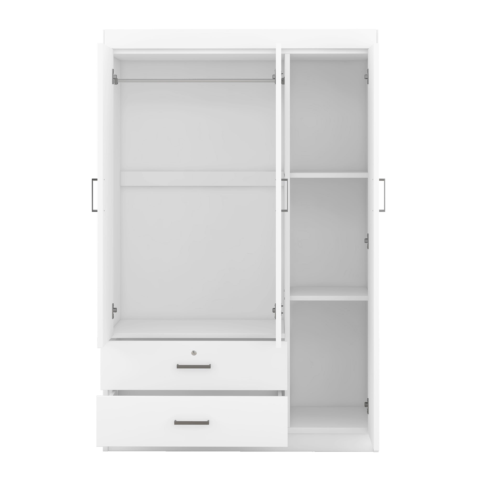 Bellemave® 3-Door Mirror Wardrobe with Shelves Bellemave®