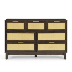 Bellemave® Modern Rattan Dresser with 7 Drawers