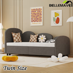 Bellemave® Twin Size Velvet Upholstered Daybed with Storage Drawers