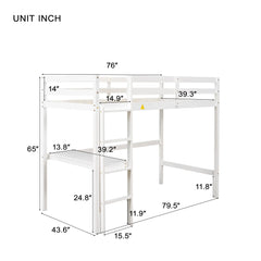 Bellemave® Loft Bed with Built-In Desk Bellemave®