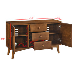 Bellemave® 47.3" Mid Century Modern Sideboard Buffet Cabinet with 2 Doors and 3 Drawers