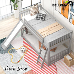 Bellemave® Bunk Bed with Convertible Slide and Ladder