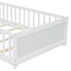 Bellemave® Twin Size Floor Bed with Built-in Book Storage Rack Bellemave®