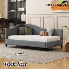 Bellemave® L-Shaped Linen Daybed,with Solid Wood Legs