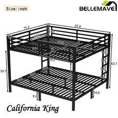 Bellemave® Large Size Metal Bunk Bed