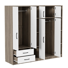 Bellemave® 6-Door Wardrobe with Shelves and Drawers