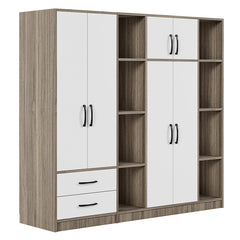 Bellemave® 6-Door Wardrobe with Shelves and Drawers