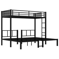 Bellemave® Twin XL/Twin over Twin & Twin Metal Triple Bunk Bed for 3