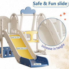 Bellemave® 5 in 1 Toddler Playset with Slide, Climbing and Strong swing