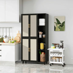 Bellemave® 4 Door Cabinet with 4 Adjustable Inner Shelves