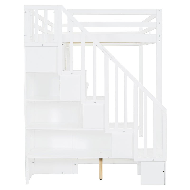 Full Size Murphy Bed with Hydraulic Lift & Desk Design, Convertible Bunk Bed & Loft Bed - Bellemave