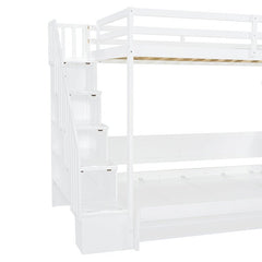 Full Size Murphy Bed with Hydraulic Lift & Desk Design, Convertible Bunk Bed & Loft Bed - Bellemave