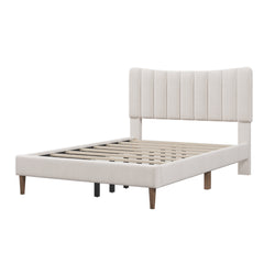 Bellemave® Upholstered Platform Bed with Vertical Channel Tufted Headboard Bellemave®