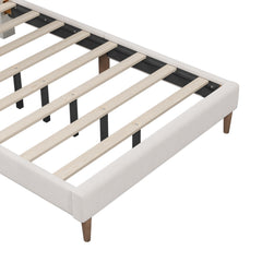 Bellemave® Upholstered Platform Bed with Vertical Channel Tufted Headboard Bellemave®