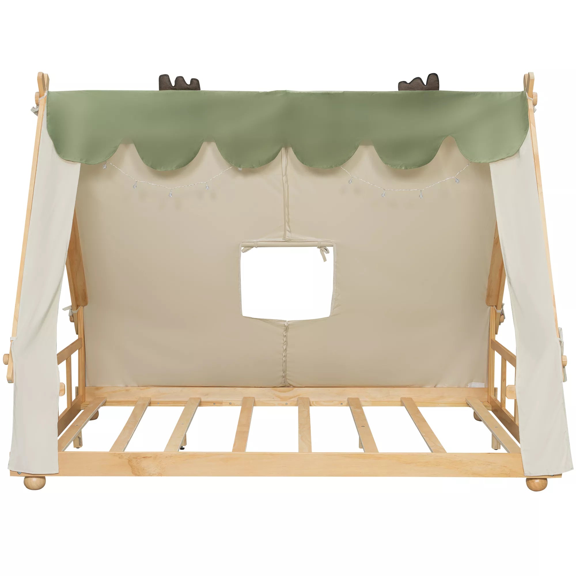 kids canopy house bed with detachable tent