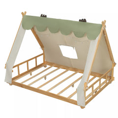 woodland kids house bed with deer antler design