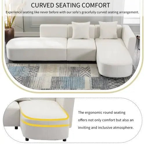 Bellemave® 110.2" U - Style Luxury Modern Style Living Room Upholstery Sofa - Bellemave