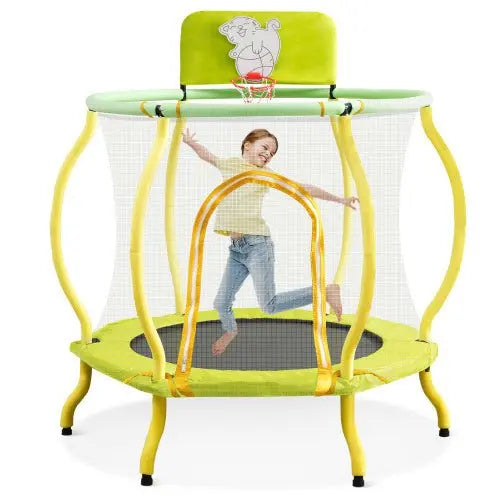 Bellemave 4FT Trampoline for Kids - 48" Indoor Mini Toddler Trampoline with Enclosure - Bellemave