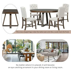 Bellemave 5 piece retro functional dining table set - Bellemave