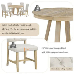 Bellemave 5 piece retro functional dining table set - Bellemave