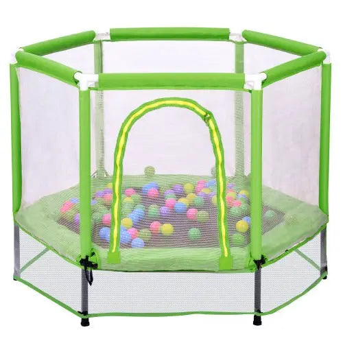 Bellemave 55'' Toddlers Trampoline with Safety Enclosure Net and Balls - Bellemave