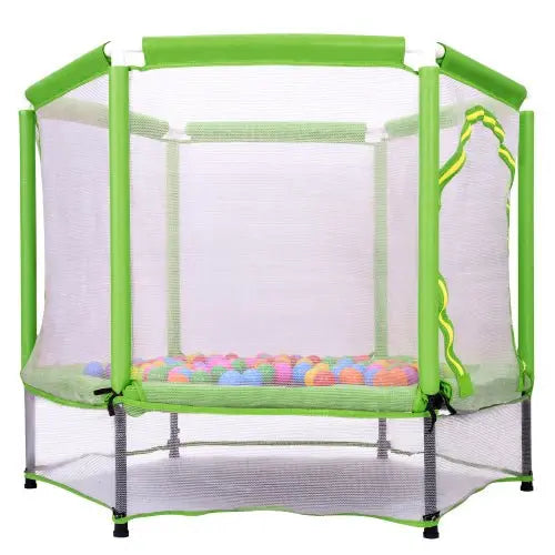 Bellemave 55'' Toddlers Trampoline with Safety Enclosure Net and Balls - Bellemave