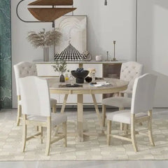 Bellemave® 58" 5 Piece Retro Functional Dining Table Set - Bellemave