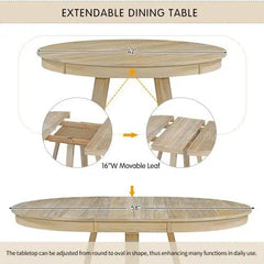 Bellemave® 58" 5 Piece Retro Functional Dining Table Set - Bellemave