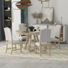 Bellemave® 58" 5 Piece Retro Functional Dining Table Set - Bellemave