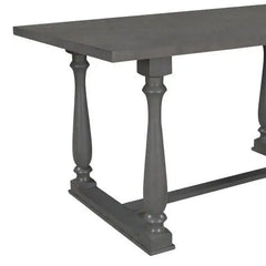 Bellemave® 60" 6 - Piece Dining Table and Chair Set with Special - shaped Legs and Foam - covered Seat Backs&Cushions - Bellemave