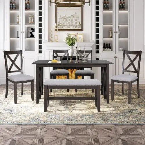 Bellemave® 60" 6 - Piece Family Dining Set - Bellemave