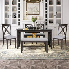 Bellemave® 60" 6 - Piece Family Dining Set - Bellemave