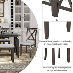 Bellemave® 60" 6 - Piece Family Dining Set - Bellemave