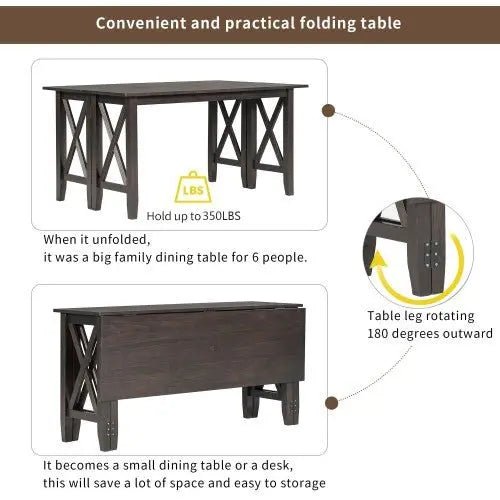 Bellemave® 60" 6 - Piece Family Dining Set - Bellemave