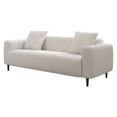 Bellemave® 77.2″ Size Two Seat Sofa,Modern Upholstered,White Mohair Granular Velvet - Bellemave