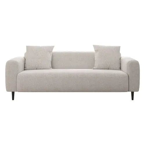 Bellemave® 77.2″ Size Two Seat Sofa,Modern Upholstered,White Mohair Granular Velvet - Bellemave