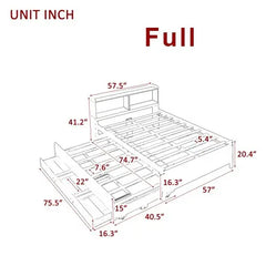 Bellemave Bed with Twin Trundle,Drawers - Bellemave