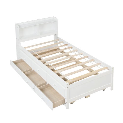 Bellemave Bed with Twin Trundle,Drawers - Bellemave