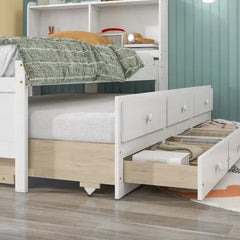 Bellemave Bed with Twin Trundle,Drawers - Bellemave