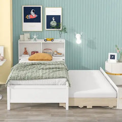 Bellemave Bed with Twin Trundle,Drawers - Bellemave