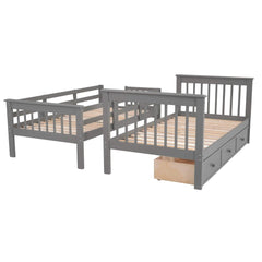 Bellemave® Bunk Bed with 3 Drawers and Stairs - Bellemave