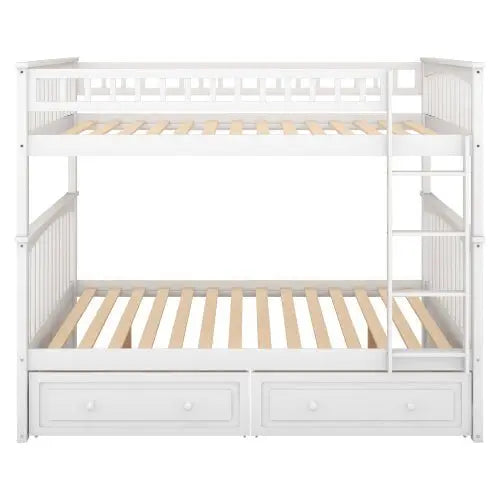 Bellemave Bunk Bed with Drawers, Convertible Beds - Bellemave